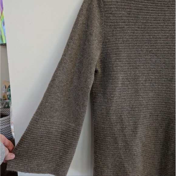 Kokun 100% Cashmere Lagenlook mock neck bell sleeve tunic top Oversized XS-M - Picture 2 of 9